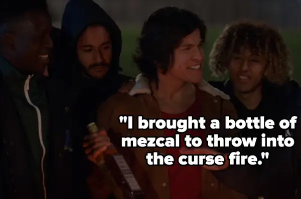 I brought a bottle of mezcal to throw into the curse fire